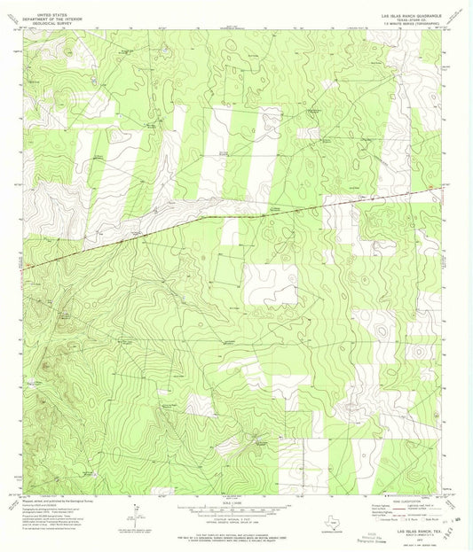 1972 Las Islas Ranch, TX - Texas - USGS Topographic Map
