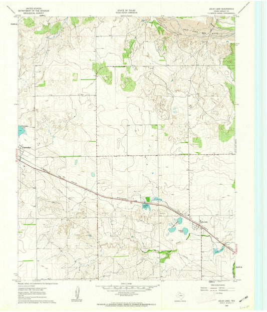 1962 Lelia Lake, TX - Texas - USGS Topographic Map