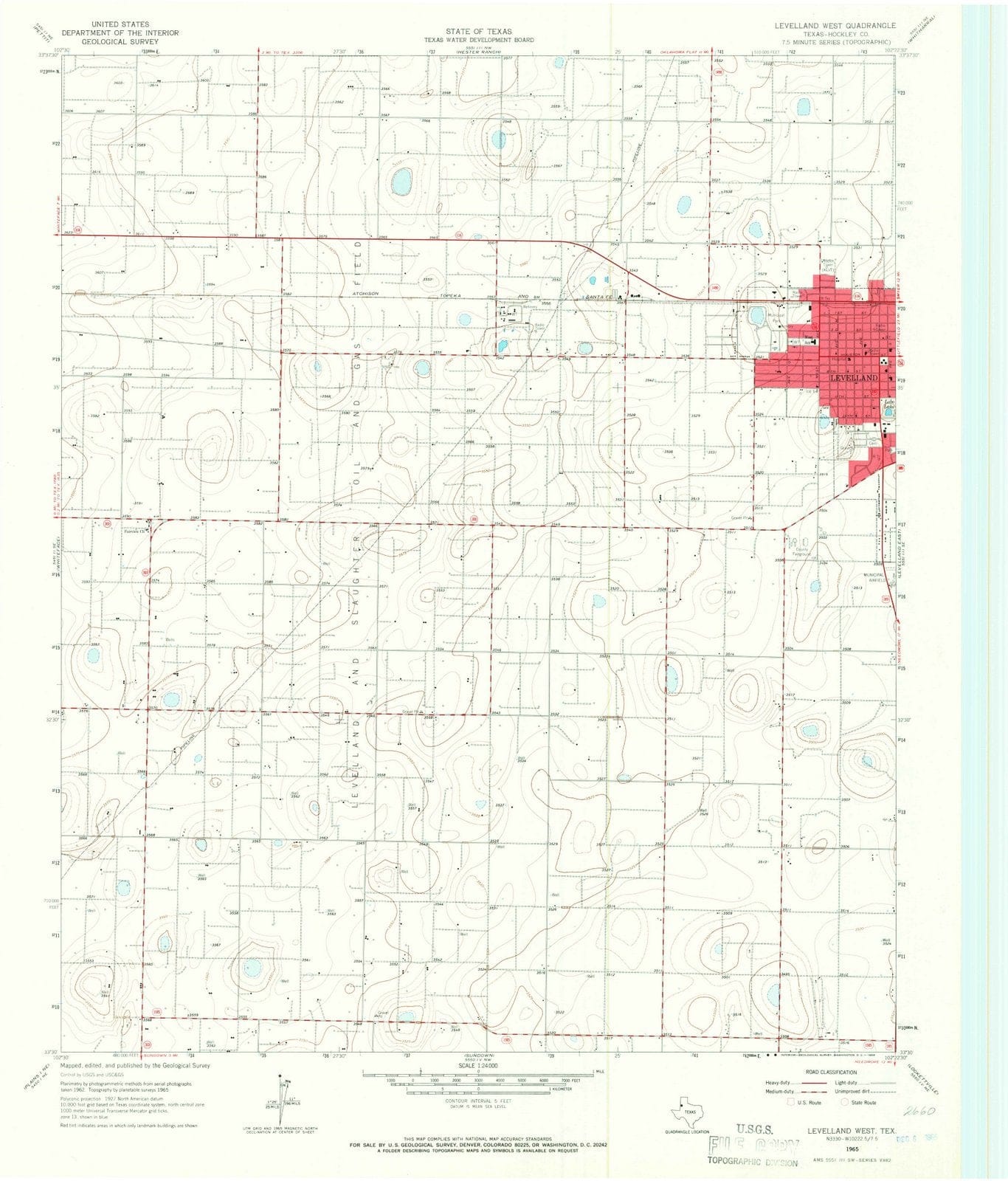 1965 Levelland, TX - Texas - USGS Topographic Map v2