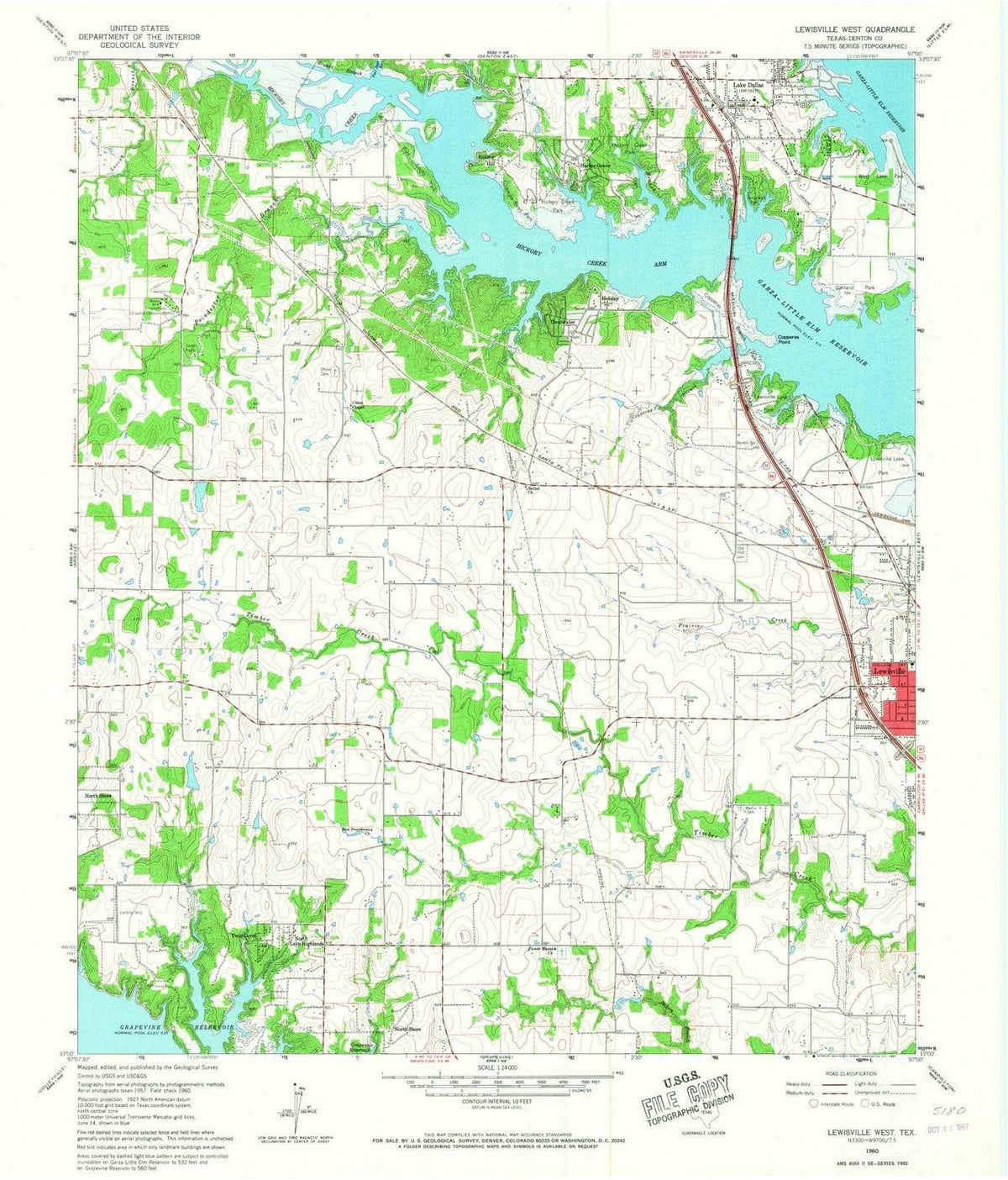 1960 Lewisville West, TX - Texas - USGS Topographic Map