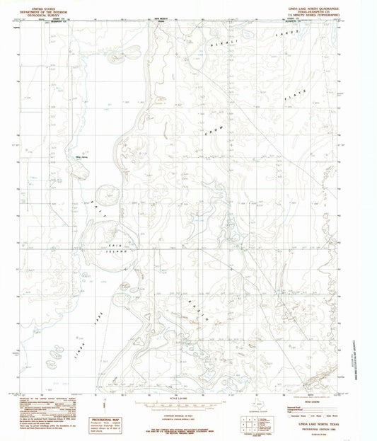 1984 Linda Lake North, TX - Texas - USGS Topographic Map