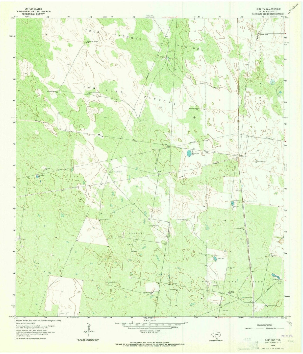 1963 Linn, TX - Texas - USGS Topographic Map v2