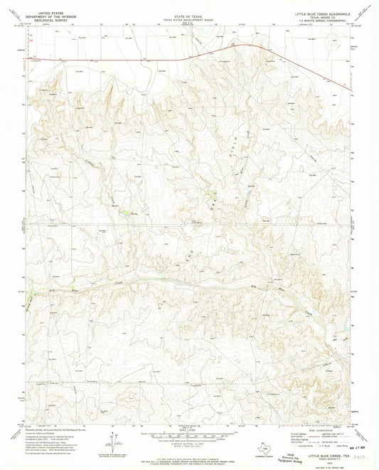 1972 Little Blue Creek, TX - Texas - USGS Topographic Map