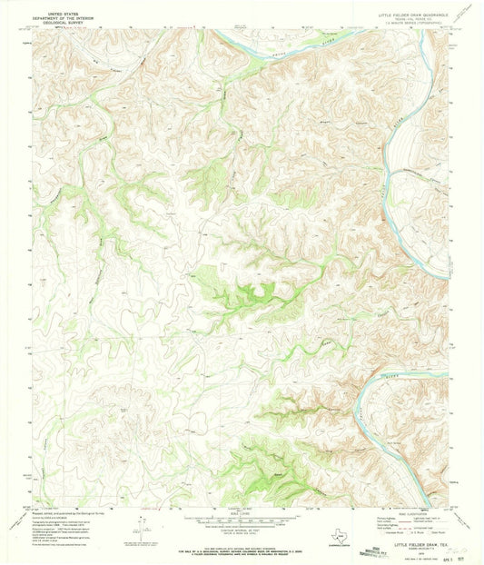1970 Little Fielderraw, TX - Texas - USGS Topographic Map