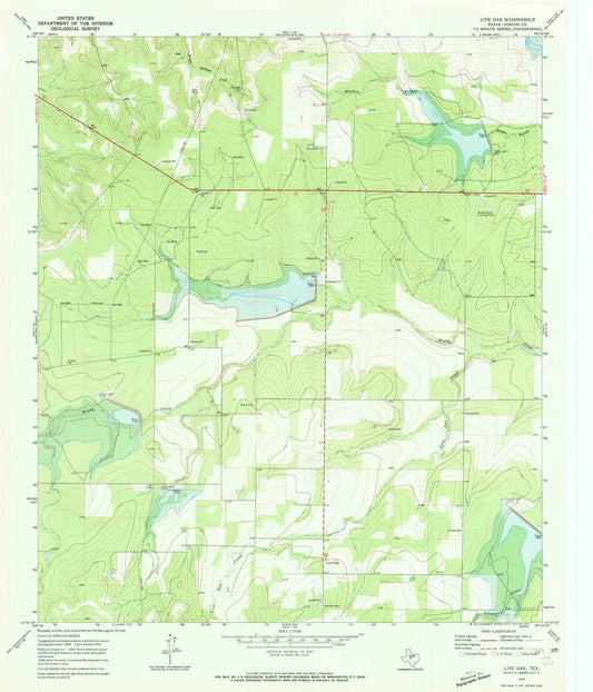 1970 Live Oak, TX - Texas - USGS Topographic Map