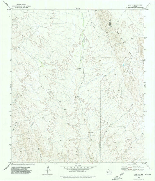 1972 Lobo, TX - Texas - USGS Topographic Map