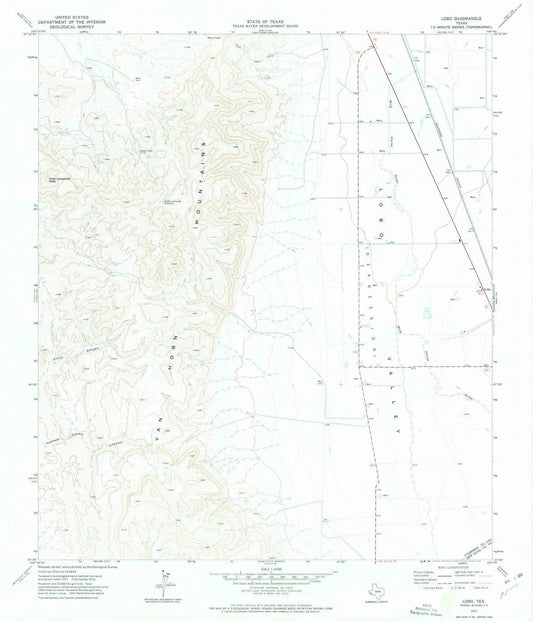 1972 Lobo, TX - Texas - USGS Topographic Map v2