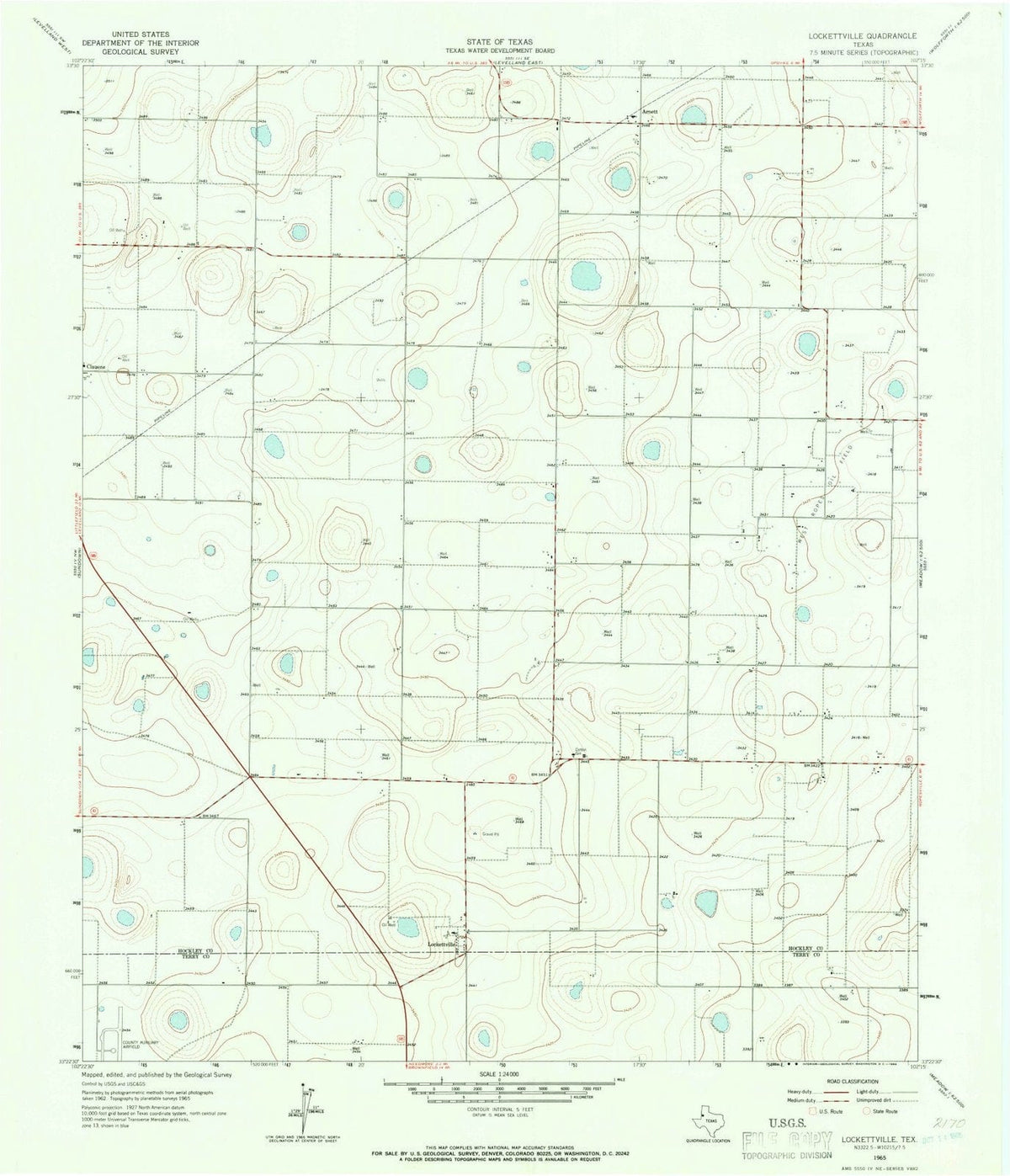 1965 Lockettville, TX - Texas - USGS Topographic Map