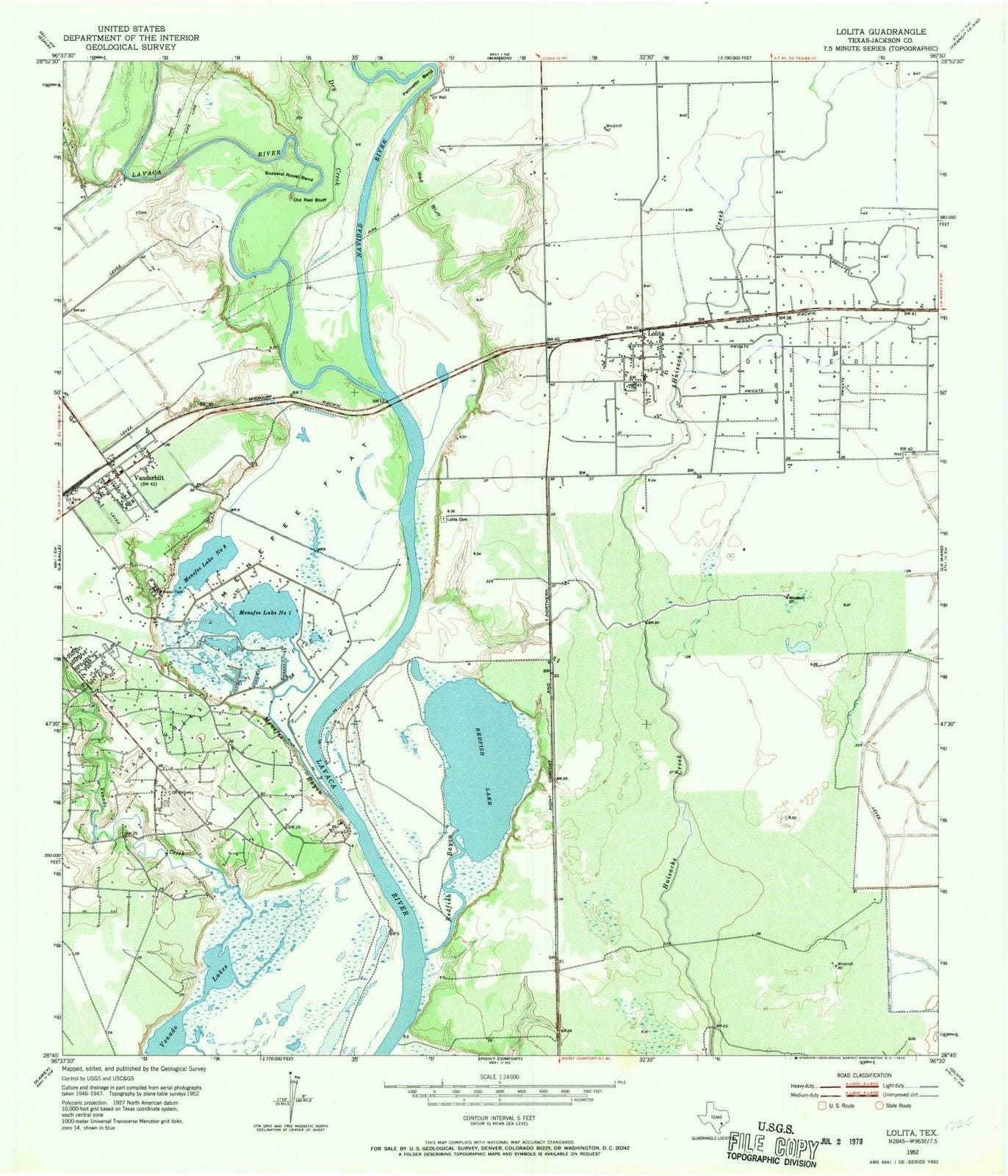 1952 Lolita, TX - Texas - USGS Topographic Map