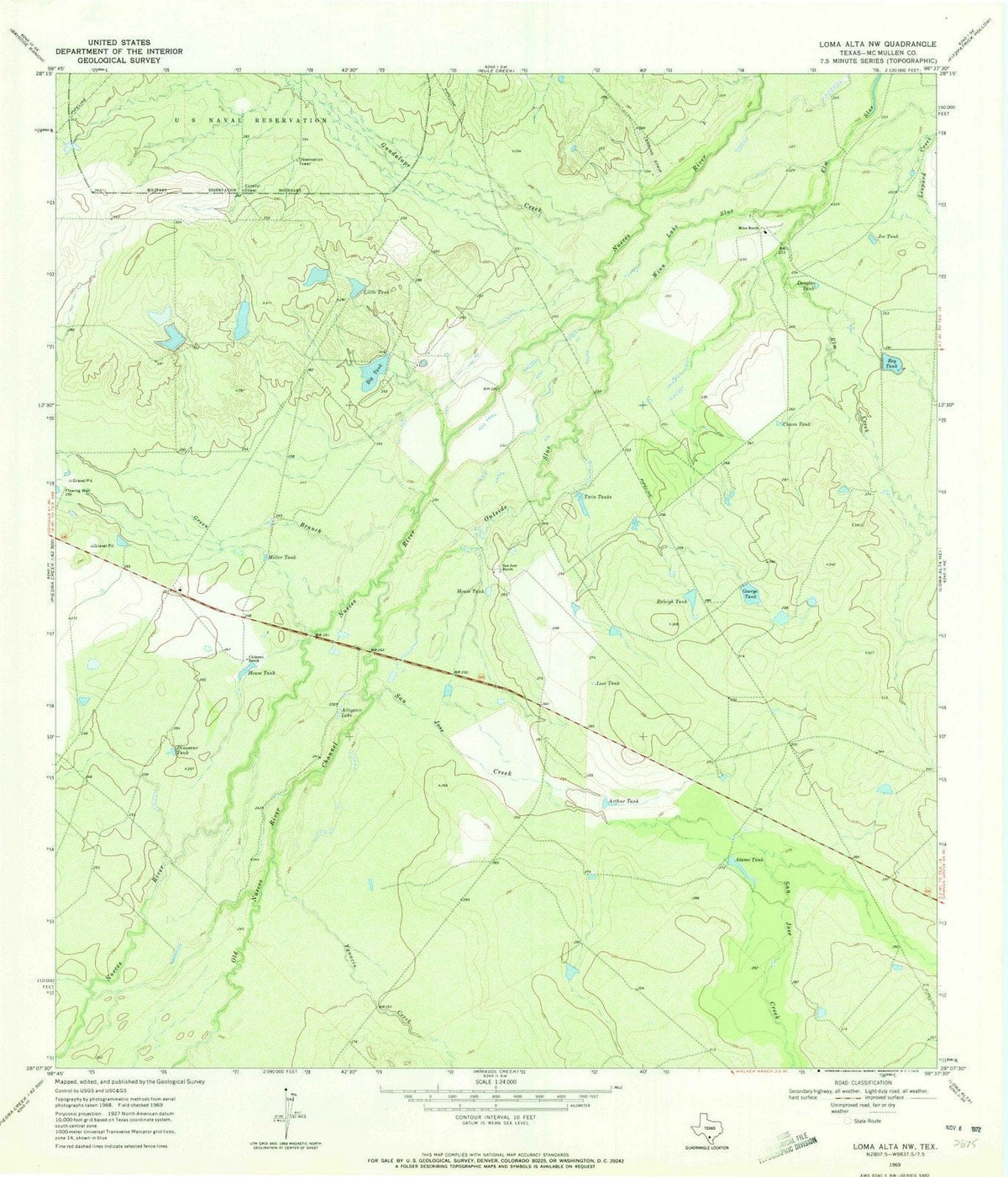1969 Loma Alta, TX - Texas - USGS Topographic Map v2