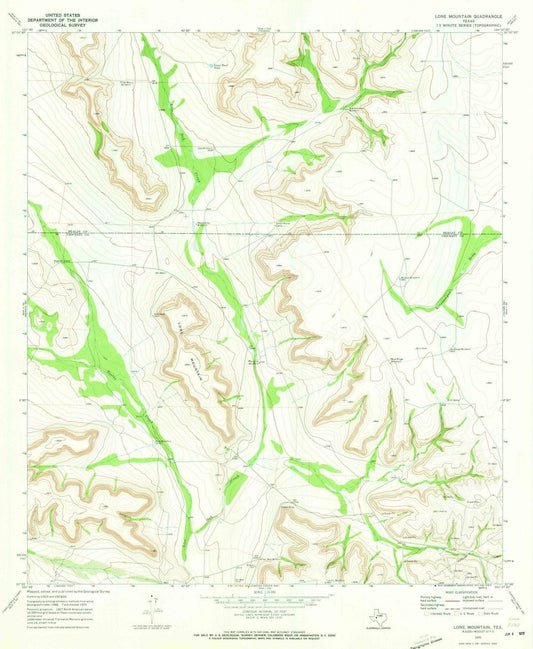 1970 Lone Mountain, TX - Texas - USGS Topographic Map