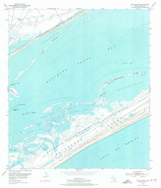 1952 Long Island, TX - Texas - USGS Topographic Map