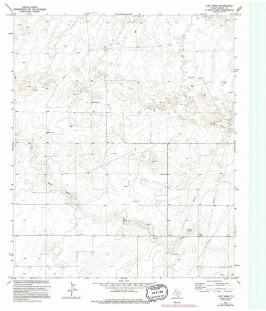 1970 Lostraw, TX - Texas - USGS Topographic Map
