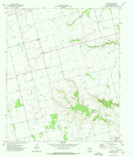 1971 Luther, TX - Texas - USGS Topographic Map