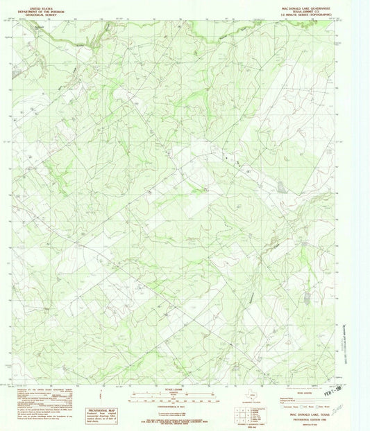 1982 Maconald Lake, TX - Texas - USGS Topographic Map