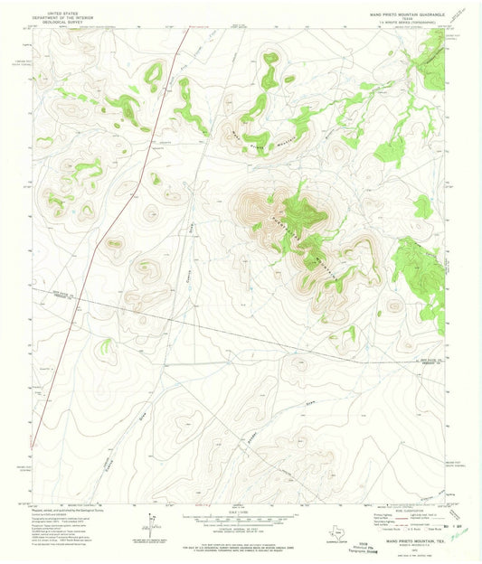 1972 Mano Prieto Mountain, TX - Texas - USGS Topographic Map