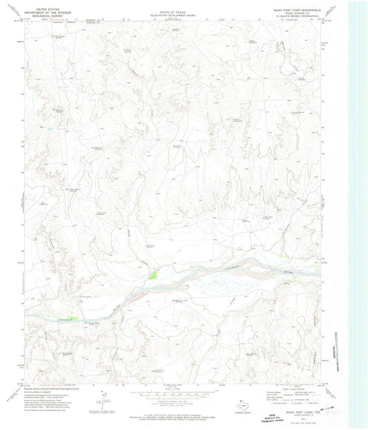 1971 Many Post Camp, TX - Texas - USGS Topographic Map