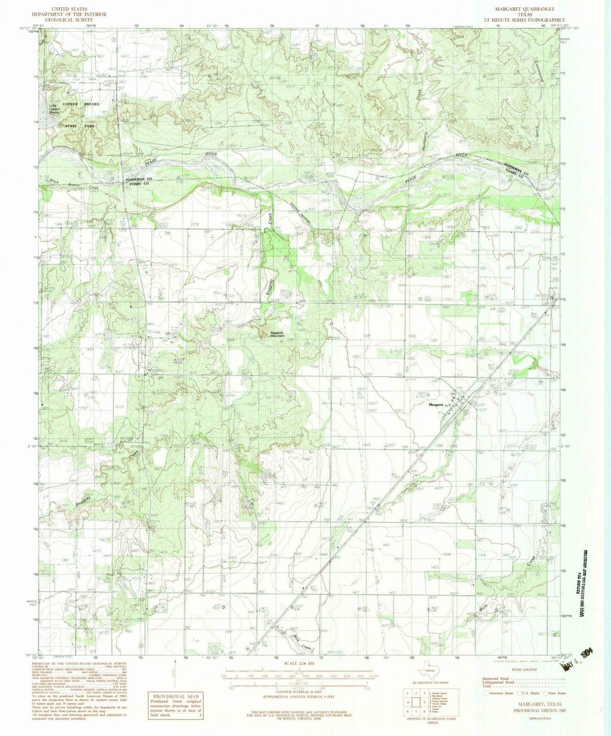 1983 Margaret, TX - Texas - USGS Topographic Map