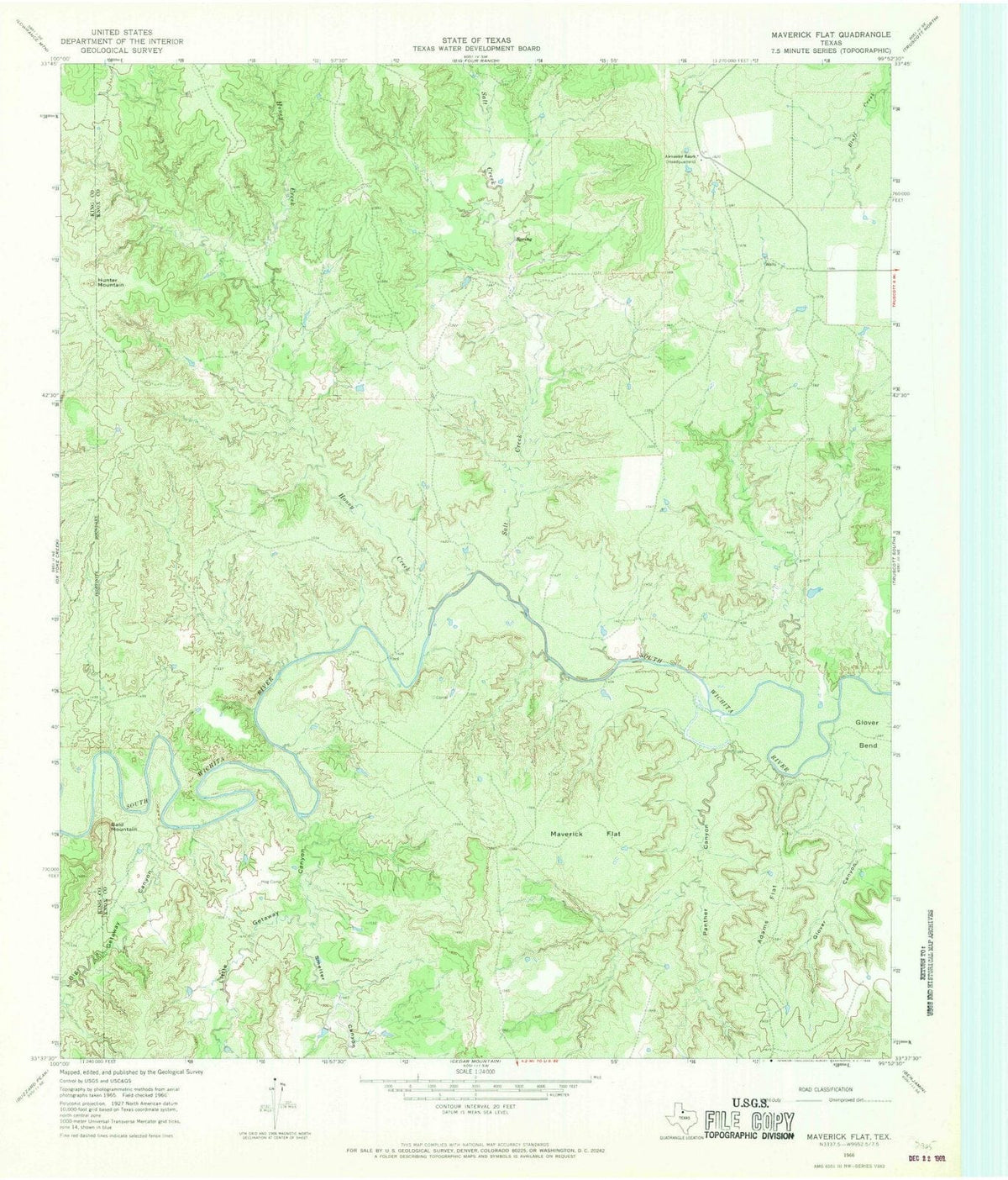 1966 Maverick Flat, TX - Texas - USGS Topographic Map