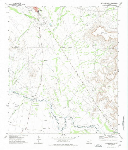 1972 McCamey South, TX - Texas - USGS Topographic Map