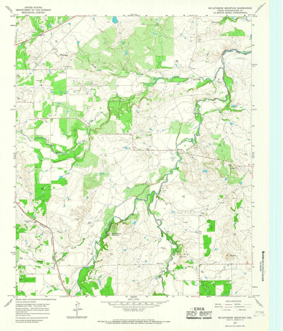 1965 McCatherine Mountain, TX - Texas - USGS Topographic Map
