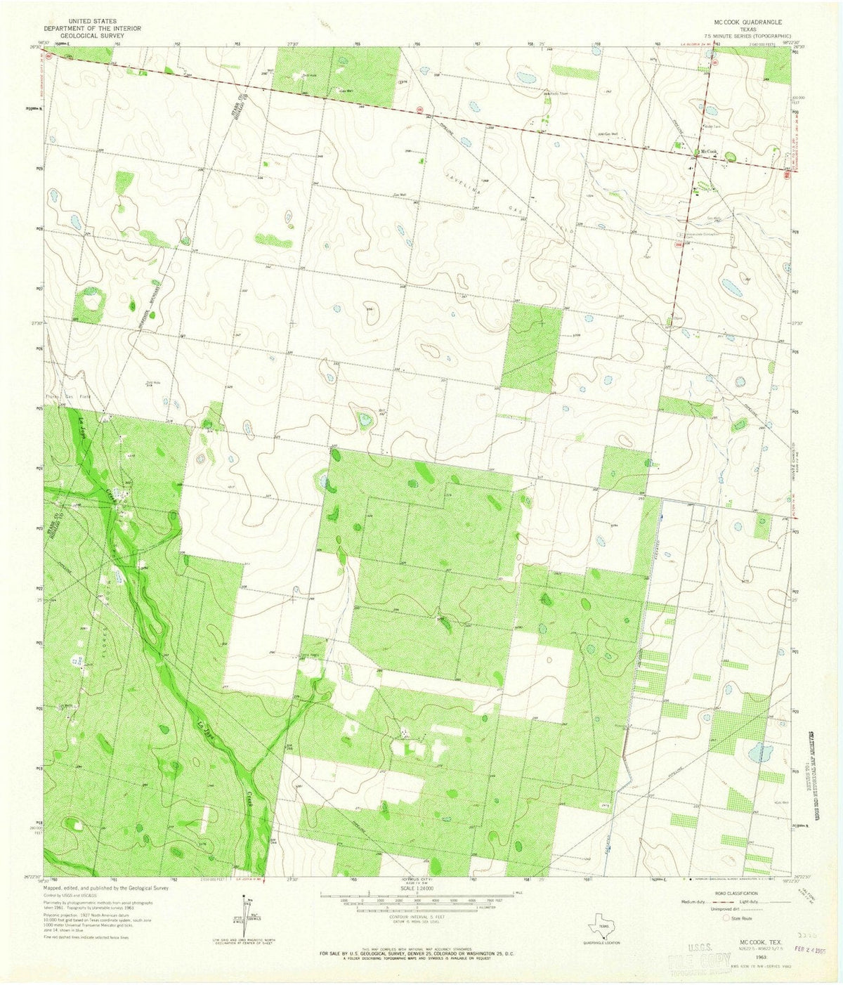 1963 McCook, TX - Texas - USGS Topographic Map