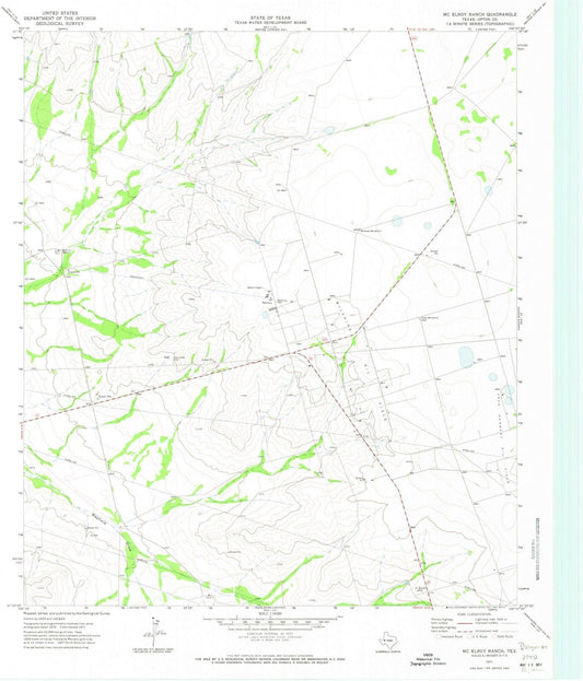 1971 McElroy Ranch, TX - Texas - USGS Topographic Map