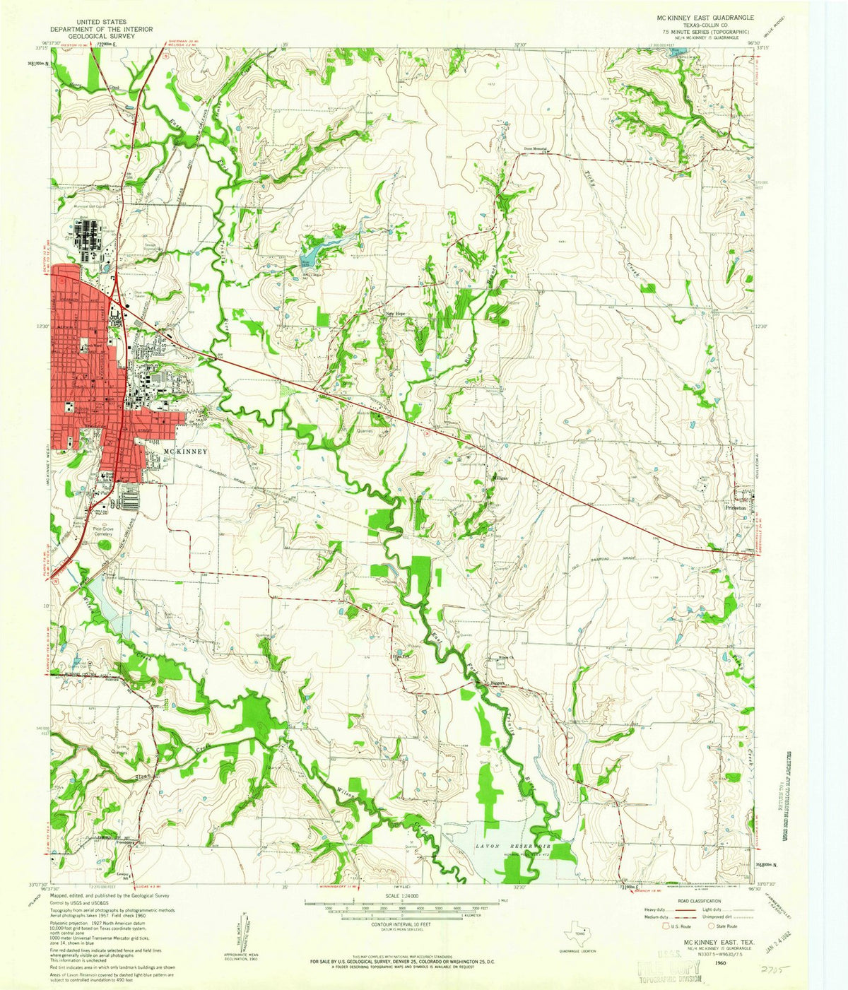 1960 McKinney East, TX - Texas - USGS Topographic Map