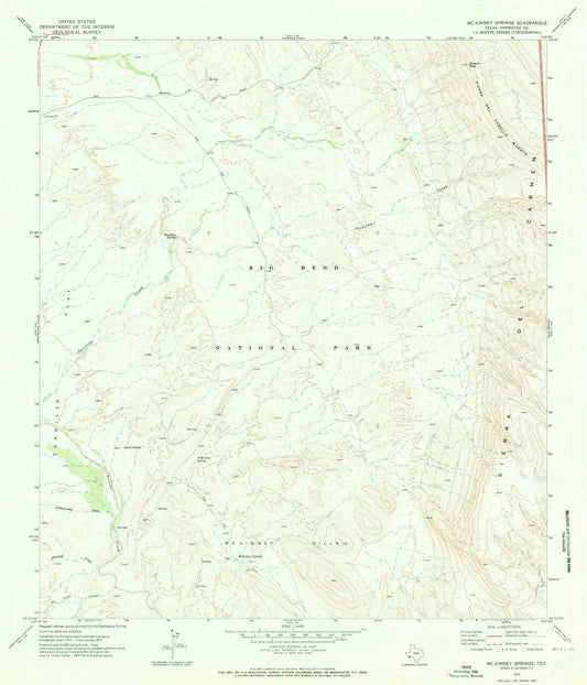 1971 McKinney Springs, TX - Texas - USGS Topographic Map