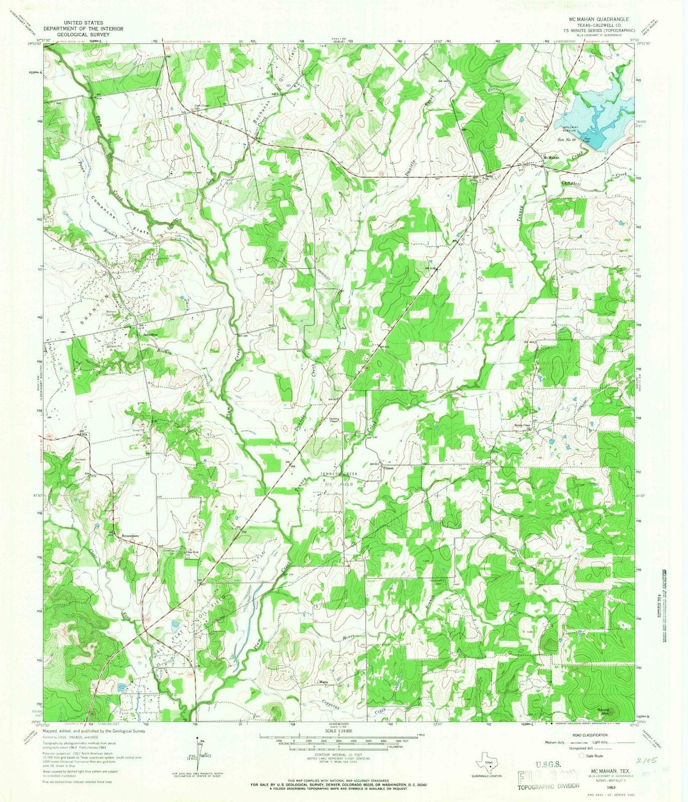 1963 McMahan, TX - Texas - USGS Topographic Map