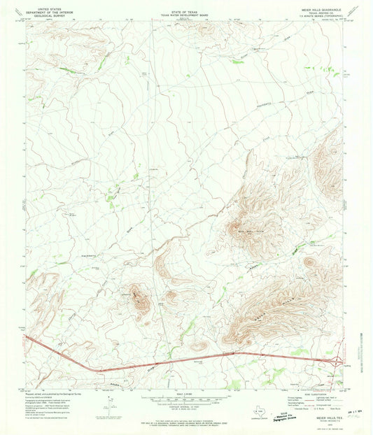 1970 Meier Hills, TX - Texas - USGS Topographic Map