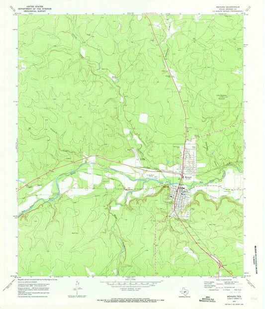 1970 Menard, TX - Texas - USGS Topographic Map