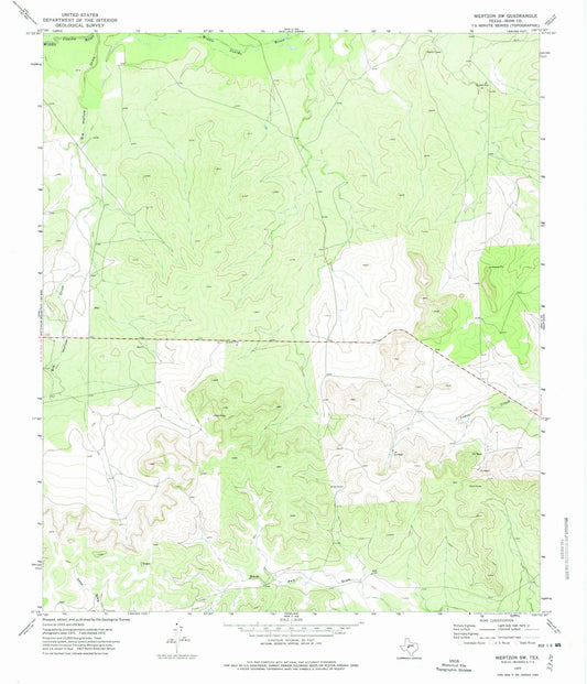 1972 Mertzon, TX - Texas - USGS Topographic Map