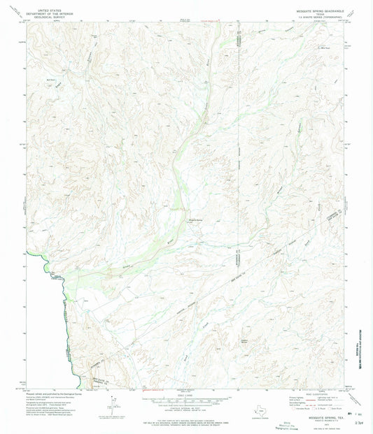 1972 Mesquite Spring, TX - Texas - USGS Topographic Map