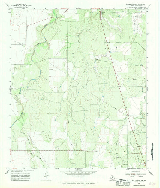 1967 Millersview, TX - Texas - USGS Topographic Map