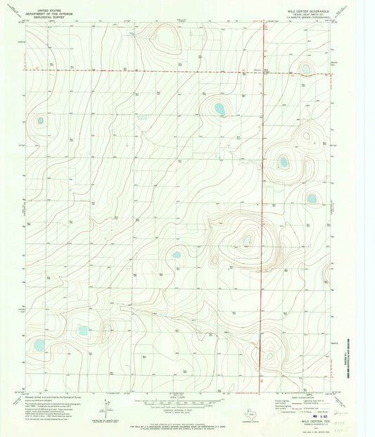 1971 Milo Center, TX - Texas - USGS Topographic Map