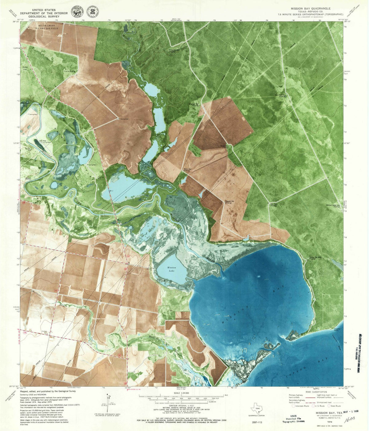 1979 Mission Bay, TX - Texas - USGS Topographic Map
