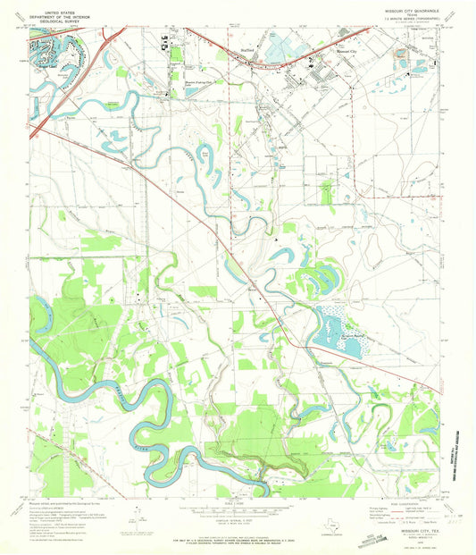 1970 Missouri City, TX - Texas - USGS Topographic Map