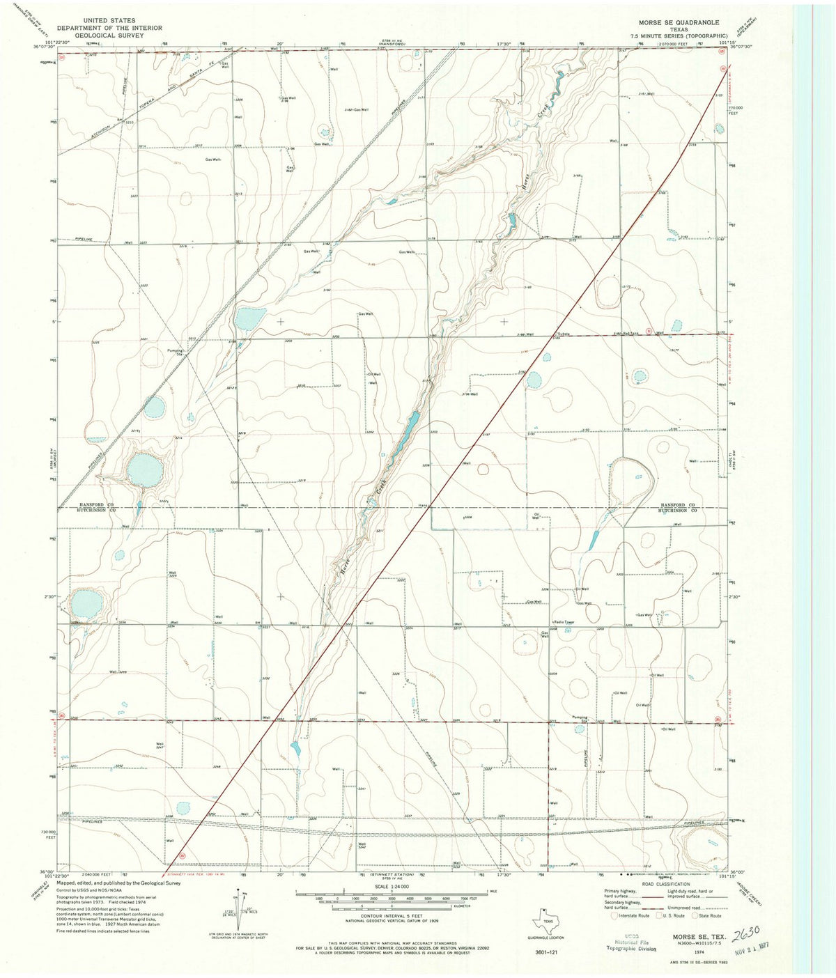 1974 Morse, TX - Texas - USGS Topographic Map