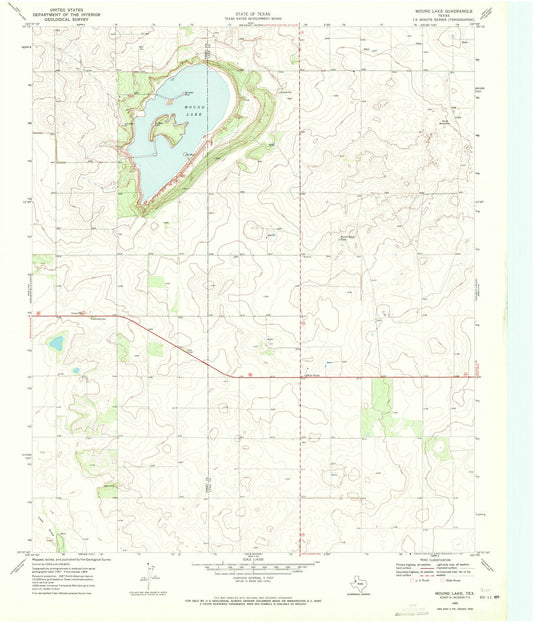 1969 Mound Lake, TX - Texas - USGS Topographic Map