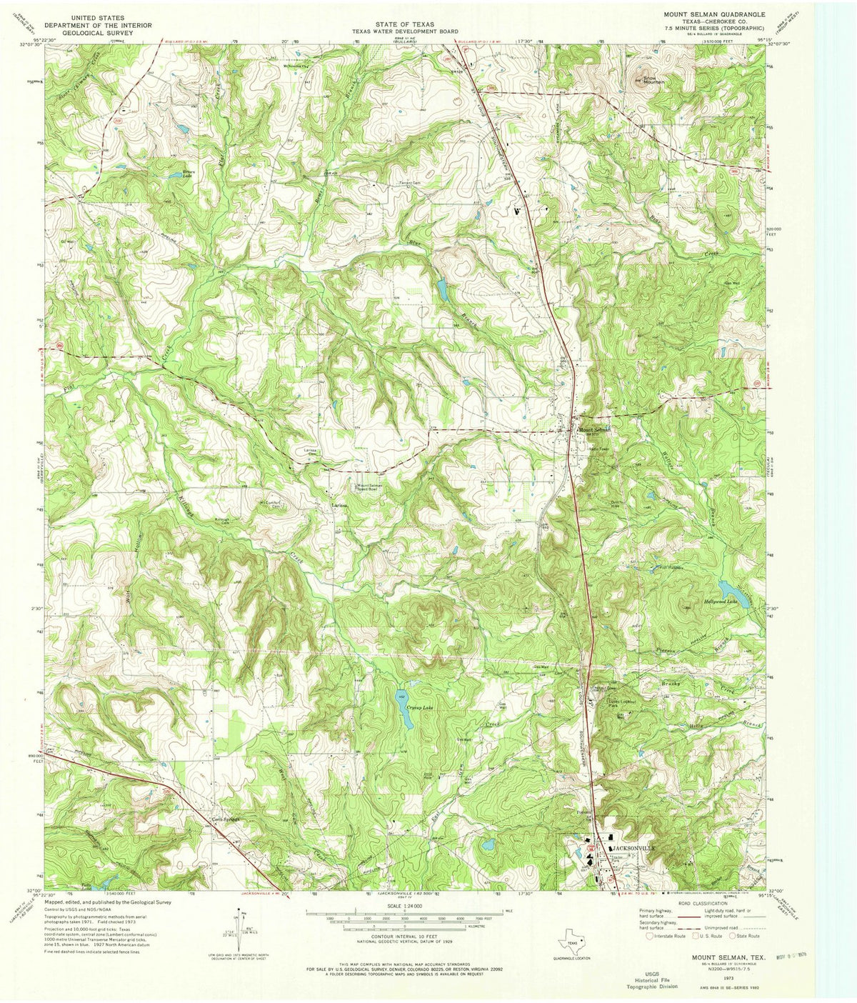 1973 Mountlman, TX - Texas - USGS Topographic Map
