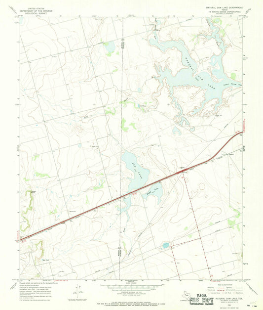 1966 Naturalam Lake, TX - Texas - USGS Topographic Map