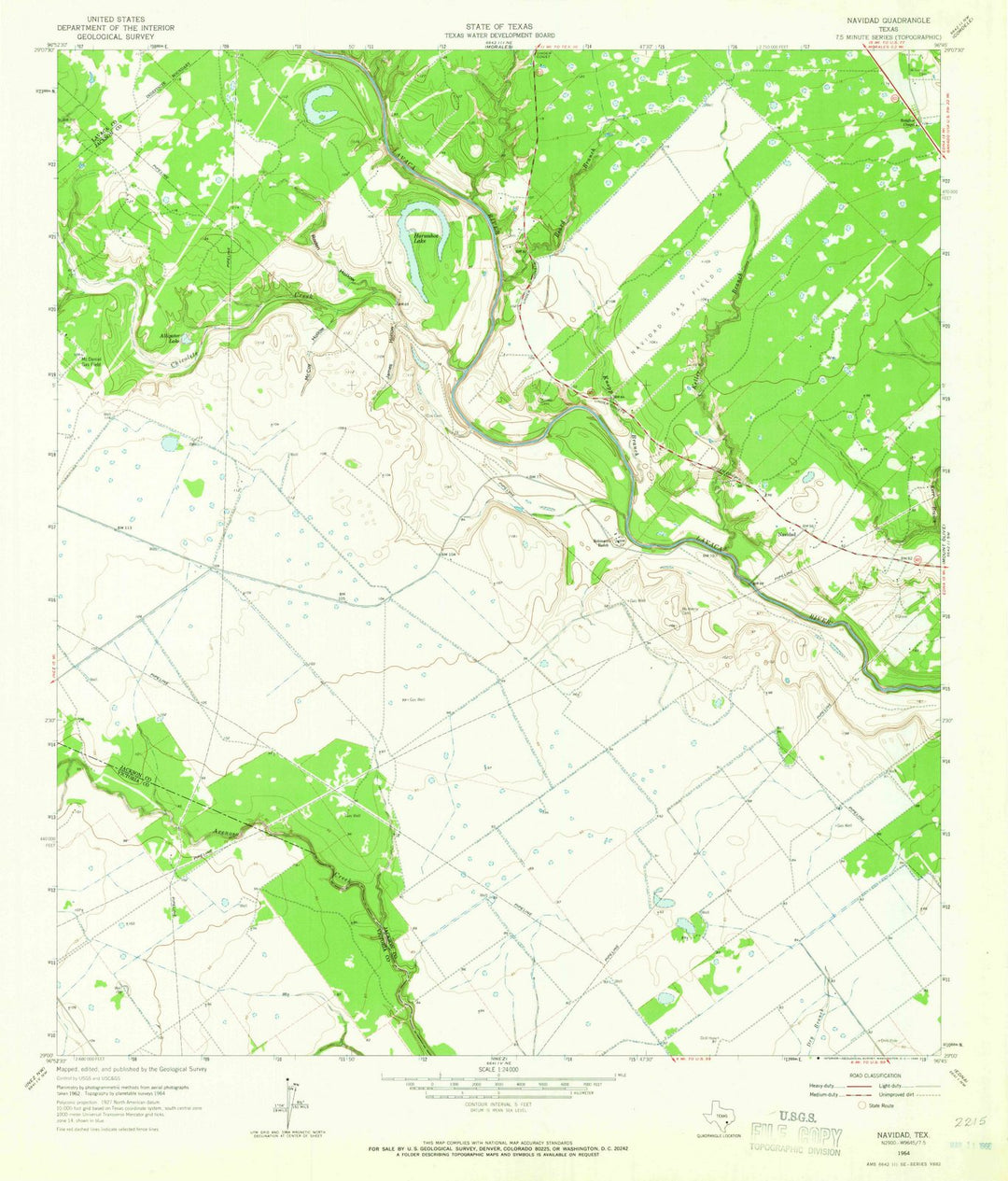 1964 Navidad, TX - Texas - USGS Topographic Map