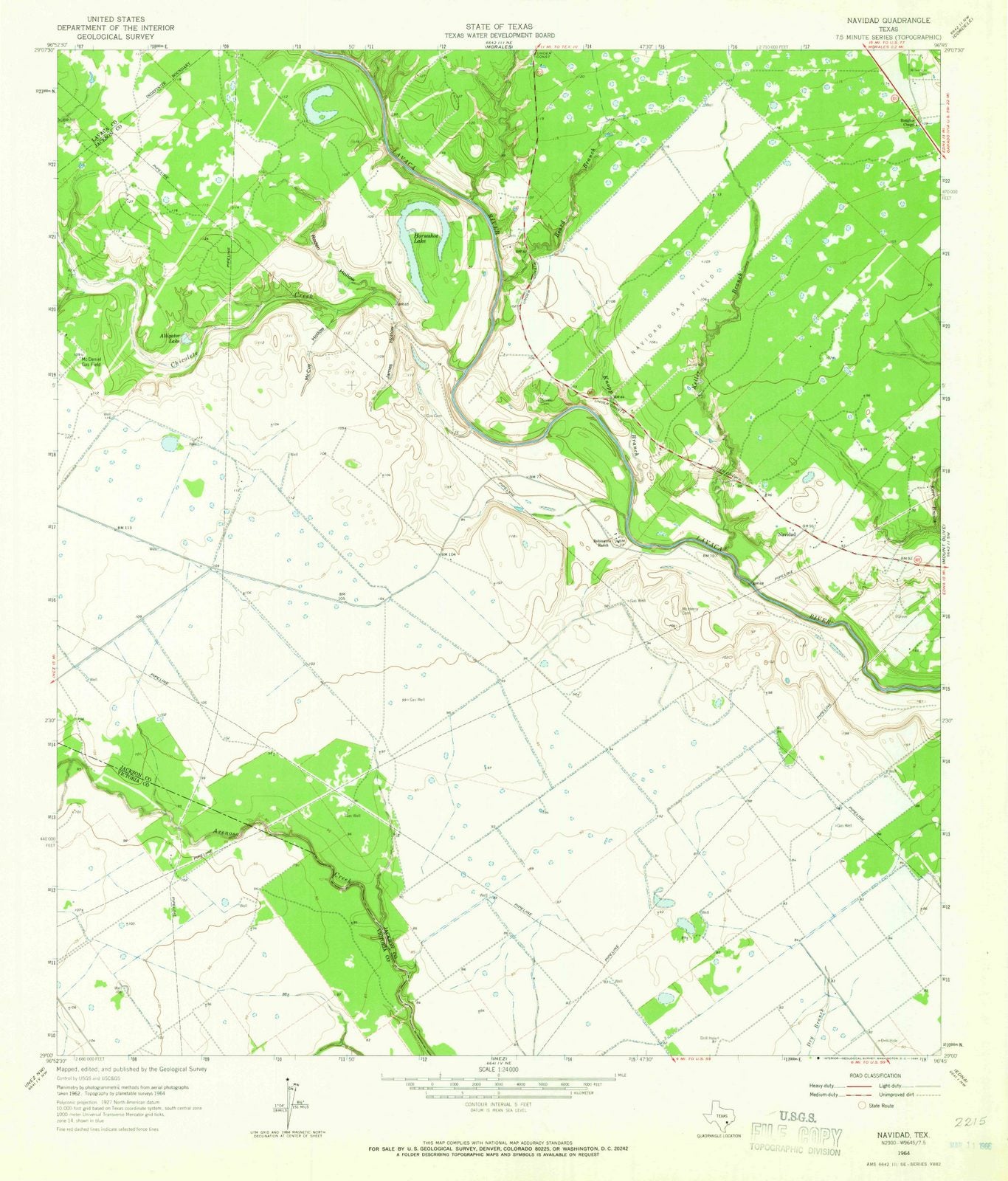 1964 Navidad, TX - Texas - USGS Topographic Map