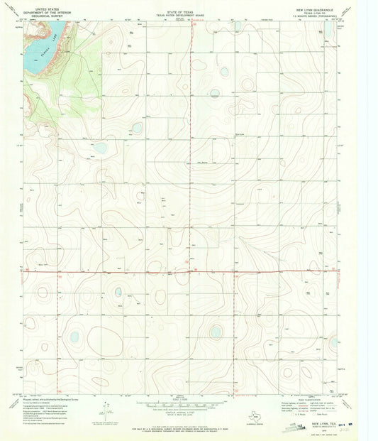 1970 New Lynn, TX - Texas - USGS Topographic Map
