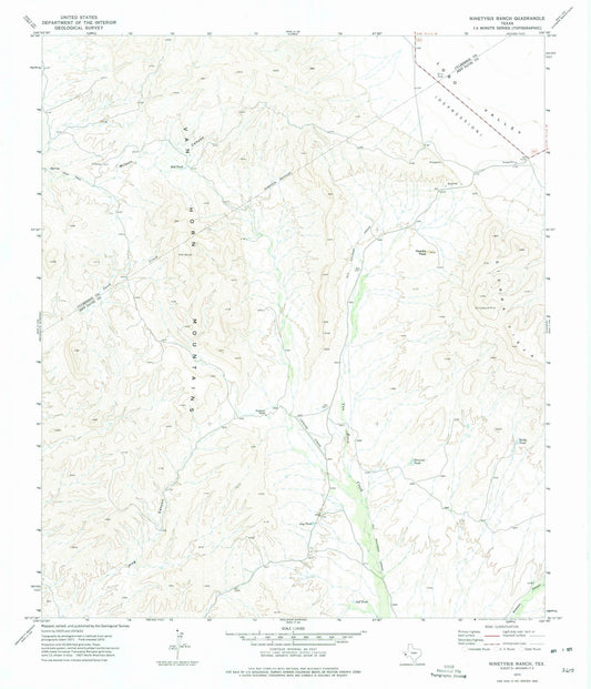 1972 Ninetysix Ranch, TX - Texas - USGS Topographic Map