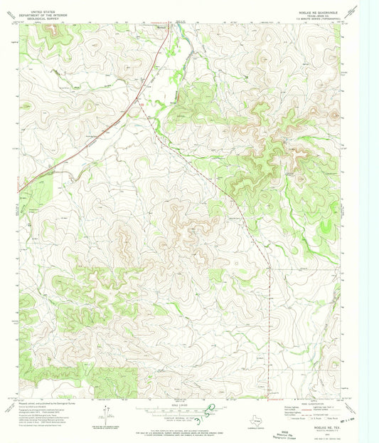 1972 Noelke, TX - Texas - USGS Topographic Map