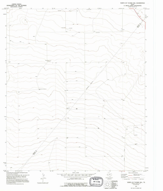 1970 North of Tucker Hill, TX - Texas - USGS Topographic Map