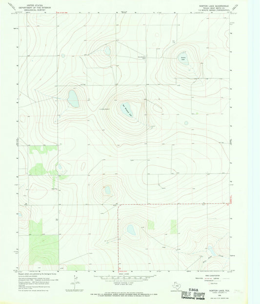 1966 Norton Lake, TX - Texas - USGS Topographic Map