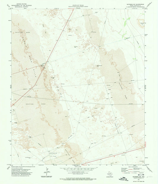 1971 Notrees, TX - Texas - USGS Topographic Map